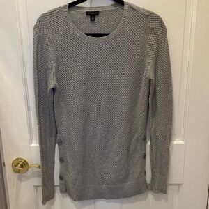 Ann Taylor Textured Gray Sweater